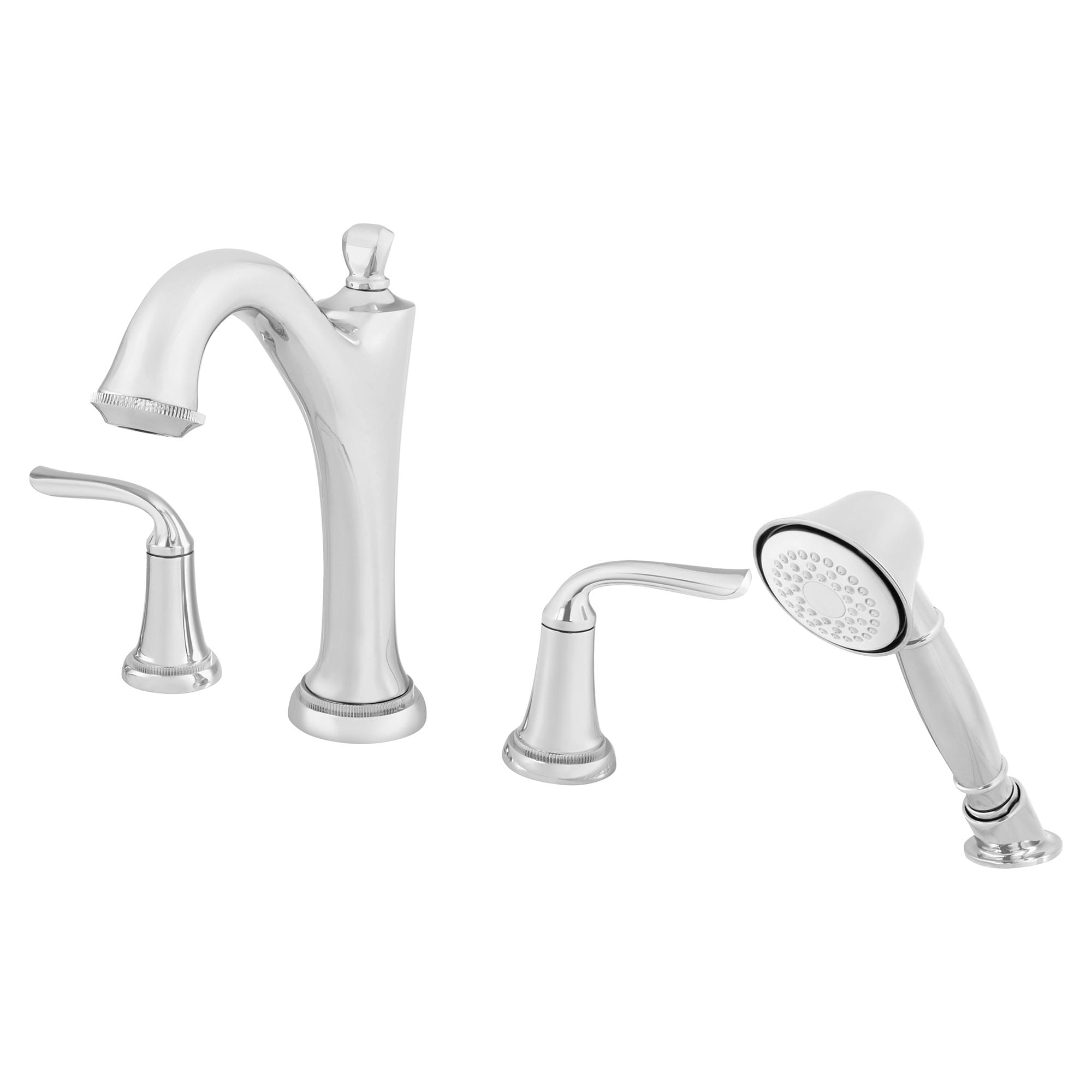 Patience Bathtub Faucet With Lever Handles and Personal Shower for Flash Rough In Valve CHROME